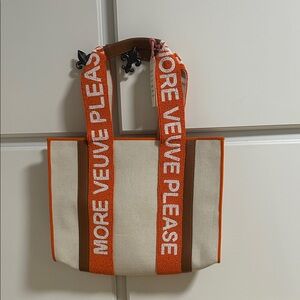 Veuve Clicquot Orange and Cream Tote Bag NWT Pink Pineapple